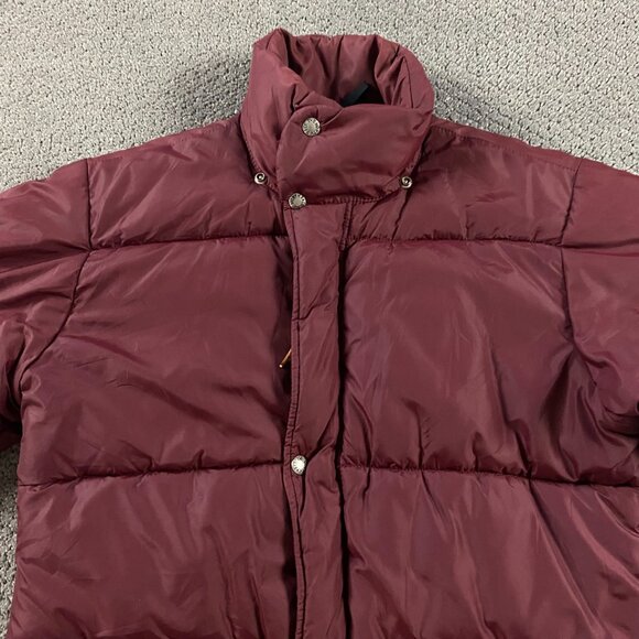 Vintage 70s 80s The North Face Down Puffer Jacket Men's Small Burgundy No Hood - Picture 4 of 14